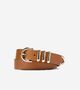 Beveled Edge Modern 3PC Belt Set Tan